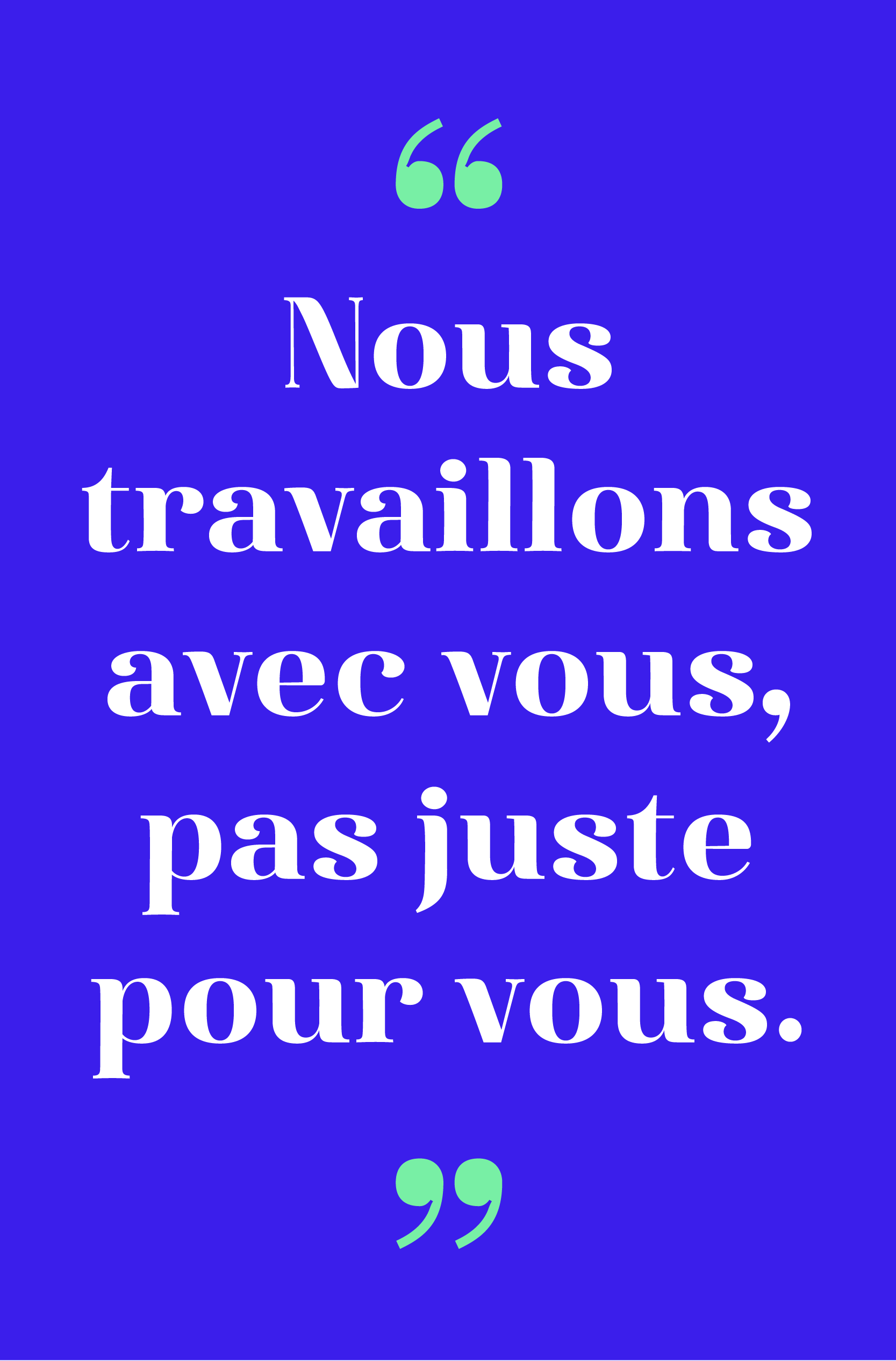 nous travaillons